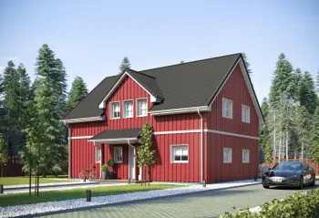 Architekturvisualisierung Einfamilienhaus Holzhaus