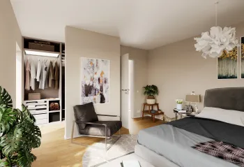 3D Innenansicht Schlafzimmer