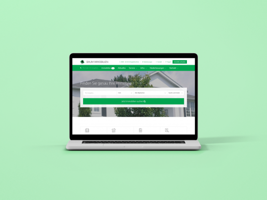 Website von Baum Immobilien aus Villingen-Schwenningen, Konstanz und Stuttgart